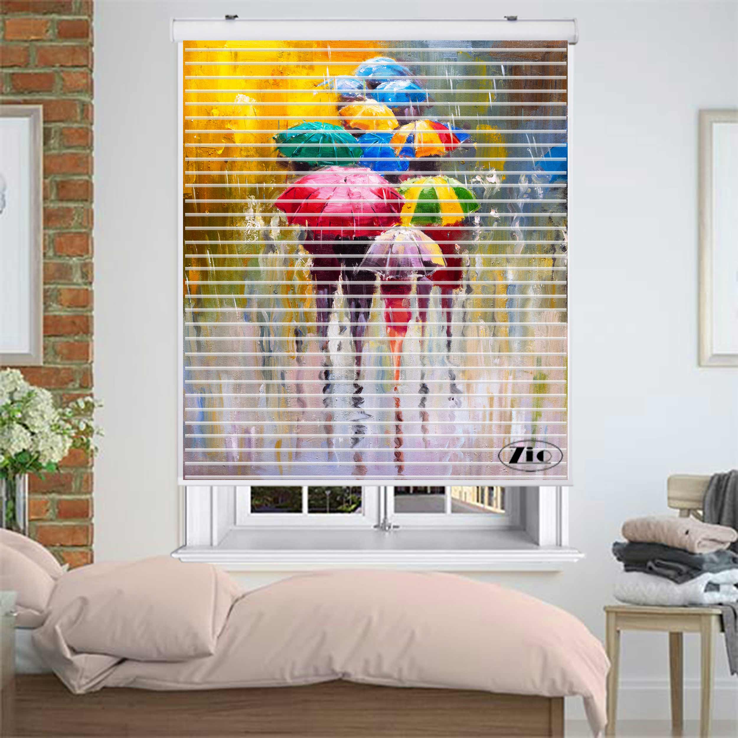 پرده زبرا زیو مدل سیلوئت P-6003 سایز 150x150 سانتی متر