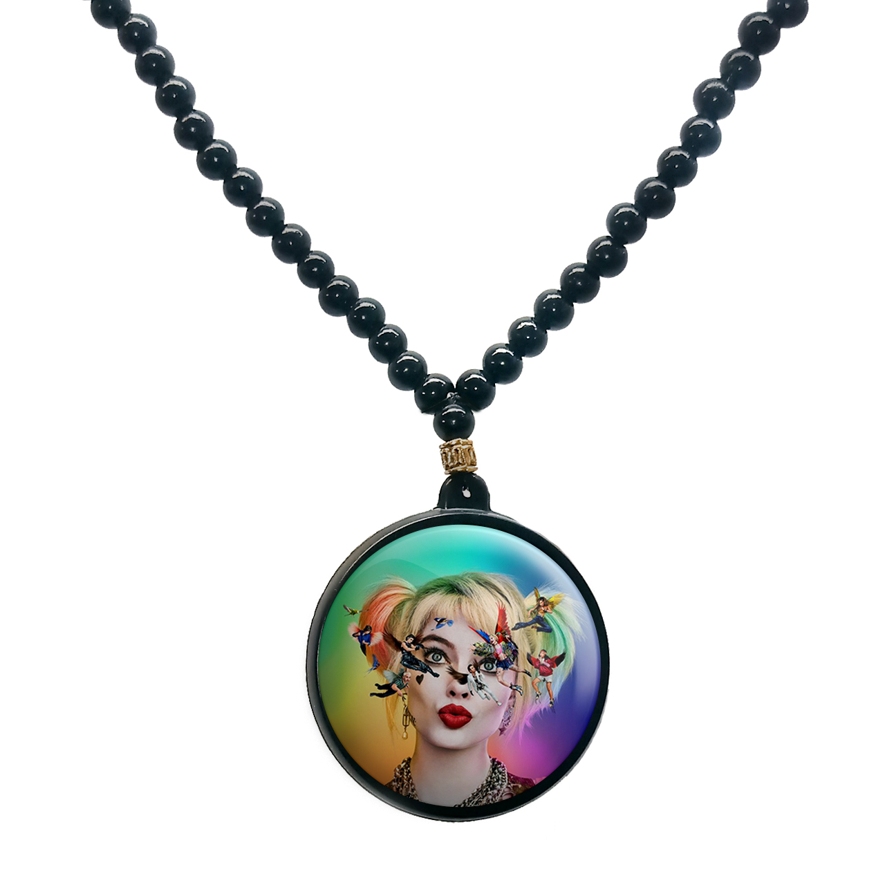 گردنبند پرمانه طرح هارلی کوئین کد pmd.42