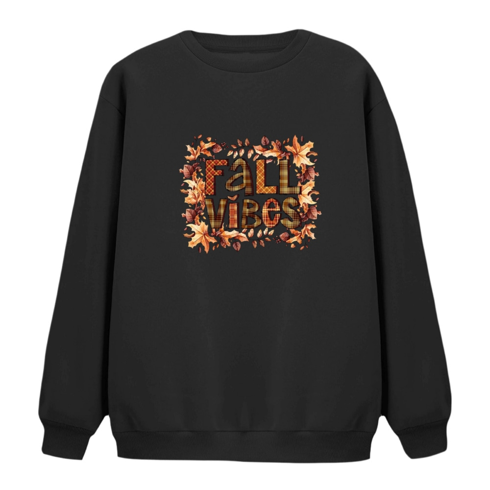 سویشرت زنانه مدل fall vibes رنگ مشکی