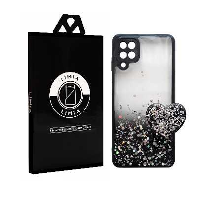کاور لیمیا مدل فانتزی لنزدار پشت شیشه ای طرح اکلیلی و ستاره ای مناسب برای گوشی موبایل سامسونگ Galaxy A12/M12/A12 Nacho به همراه پاپ سوکت 