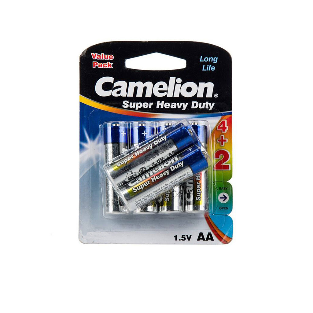 باتری قلمی Super Heavy Duty بسته 6 عددی کارتی