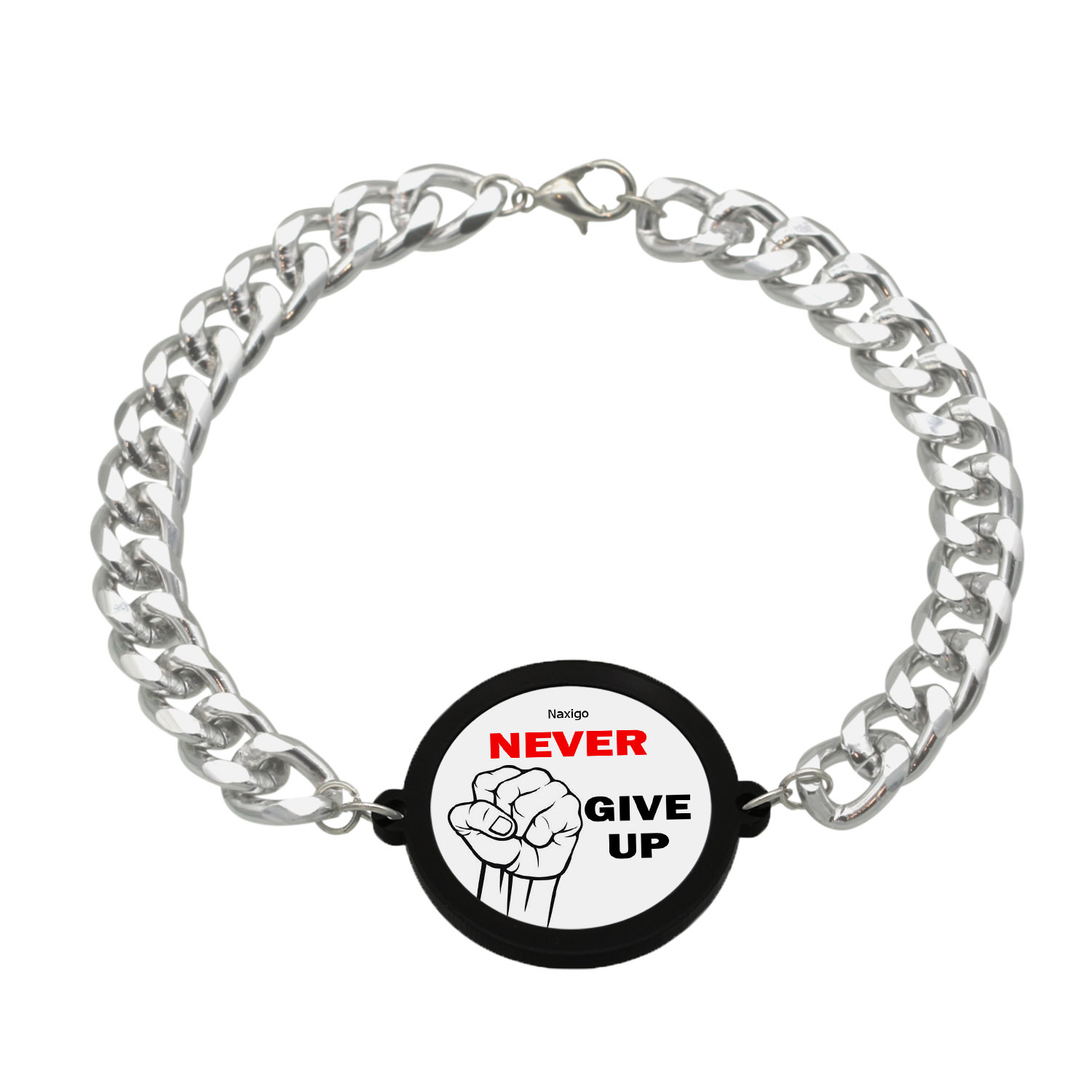 دستبند ناکسیگو مدل Never Give Up کد BZ7501