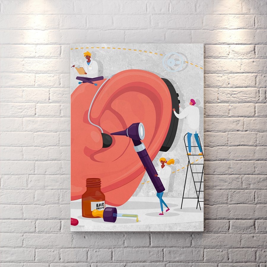 تابلو شاسی برای مطب دکتر شنوایی سنجی BAs-8677