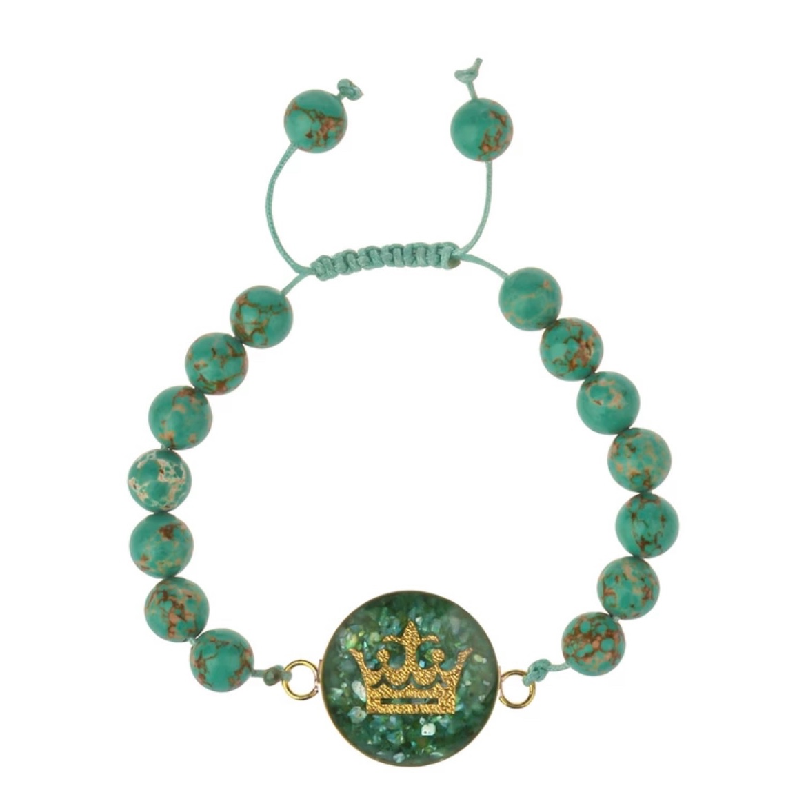 دستبند طرح کینگ با سنگ فیروزه نیشابوری اصل