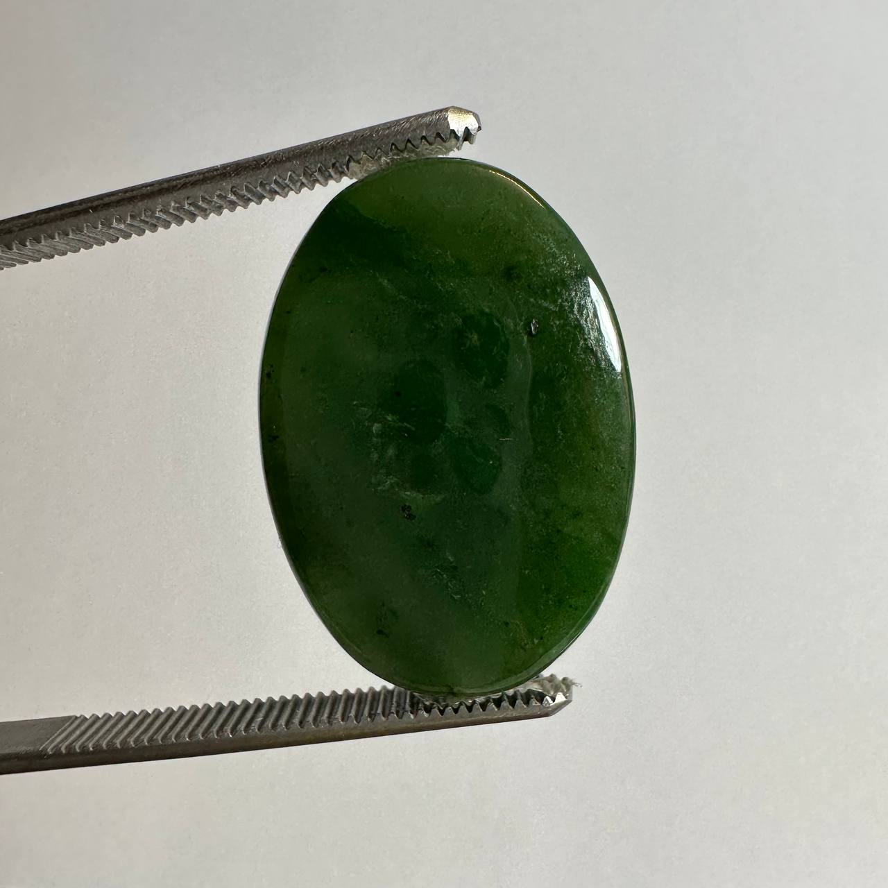 نگین یشم نفریت طبیعی بیضی سبز 233227