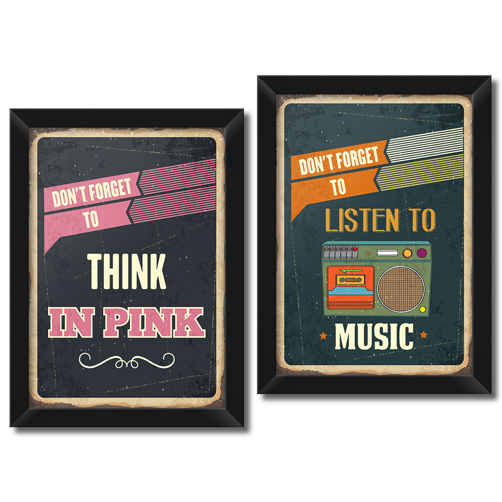 تابلو فنچ آرت طرح Don't Forget کد GPH282-FG مجموعه 2 عددی