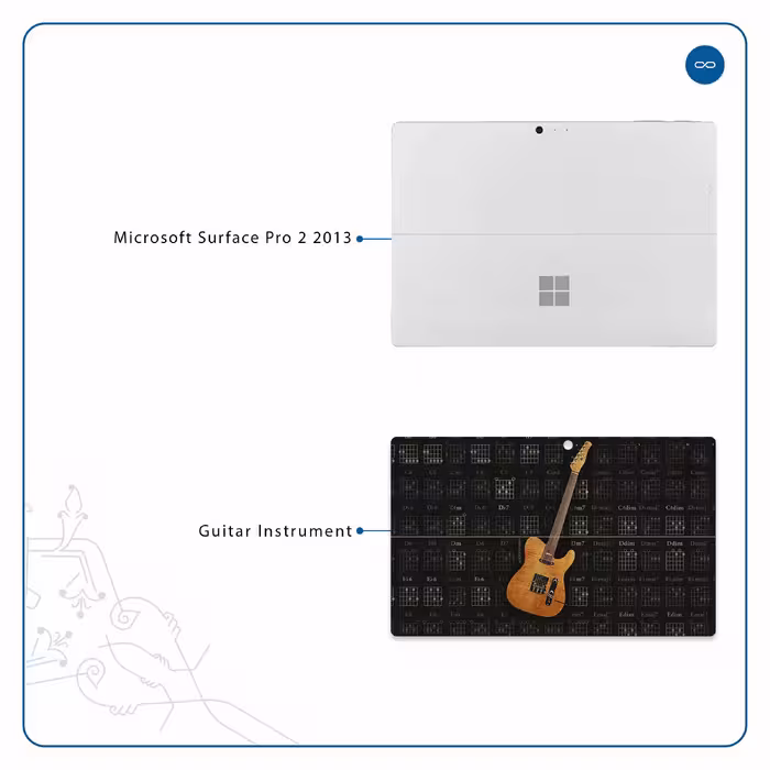 برچسب پوششی ماهوت مدل Guitar-Instrument مناسب برای تبلت مایکروسافت Surface Pro 2 2013