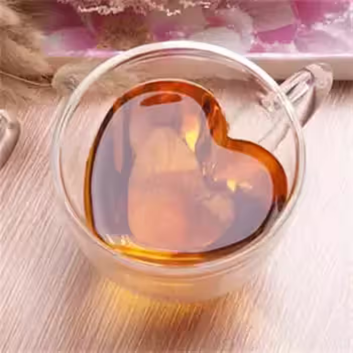 لیوان دو جداره 300 میل طرح قلب
