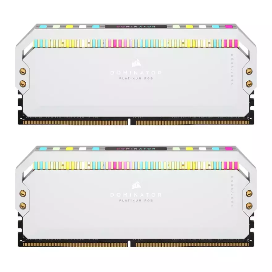 رم کورسیر DOMINATOR PLATINUM RGB White 64GB 32GBx2 5200MHz CL40 DDR5