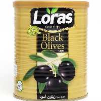 زیتون سیاه  لوراس  قوطی 800 گرمی   Loras