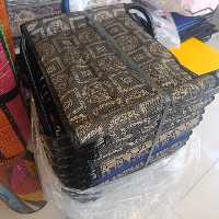 صندلی سفری تاشو فوم دار ضربدری پایه بلند (پس کرایه)