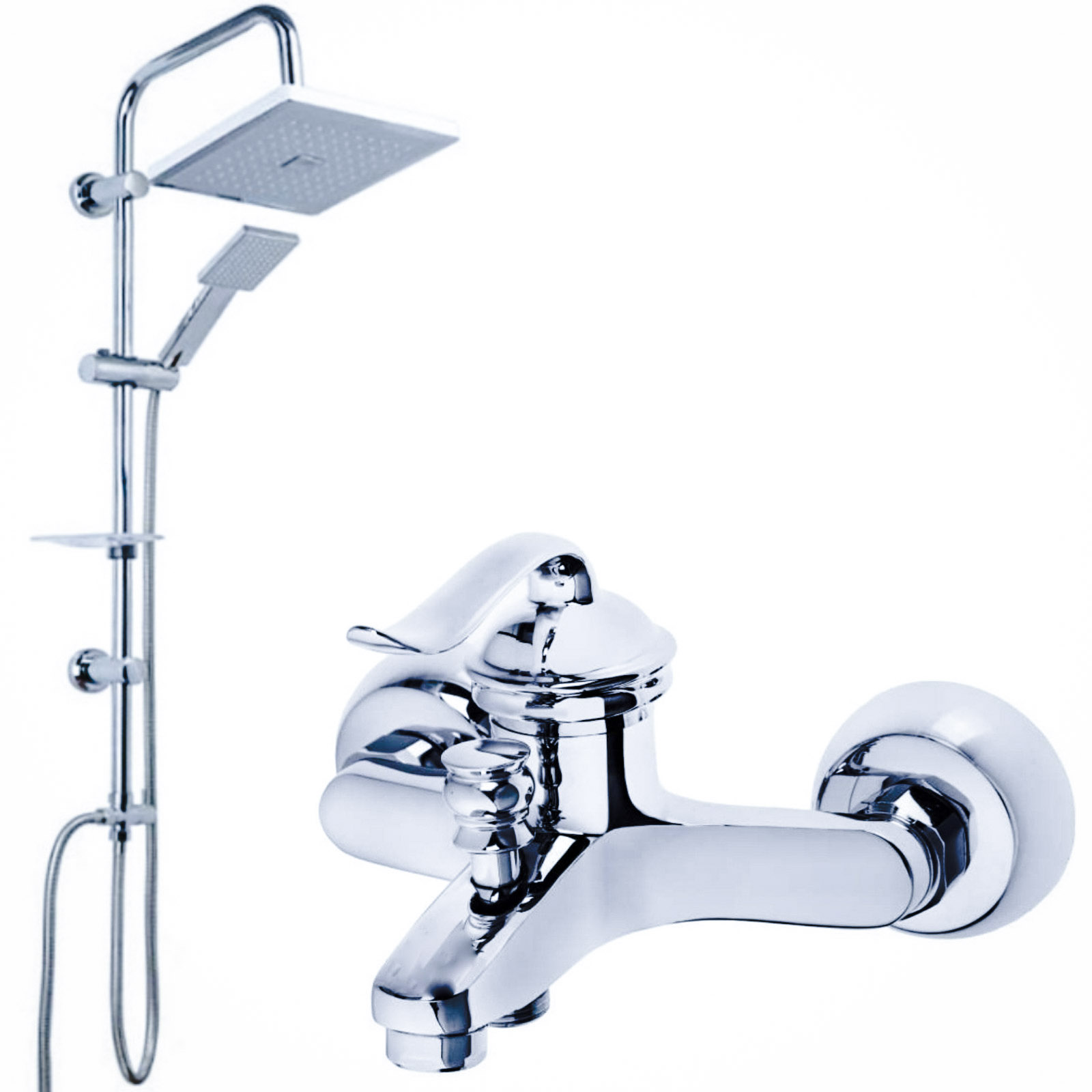 شیر حمام شیرالات رز مدل هلن 2 پلاس به همراه علم دوش