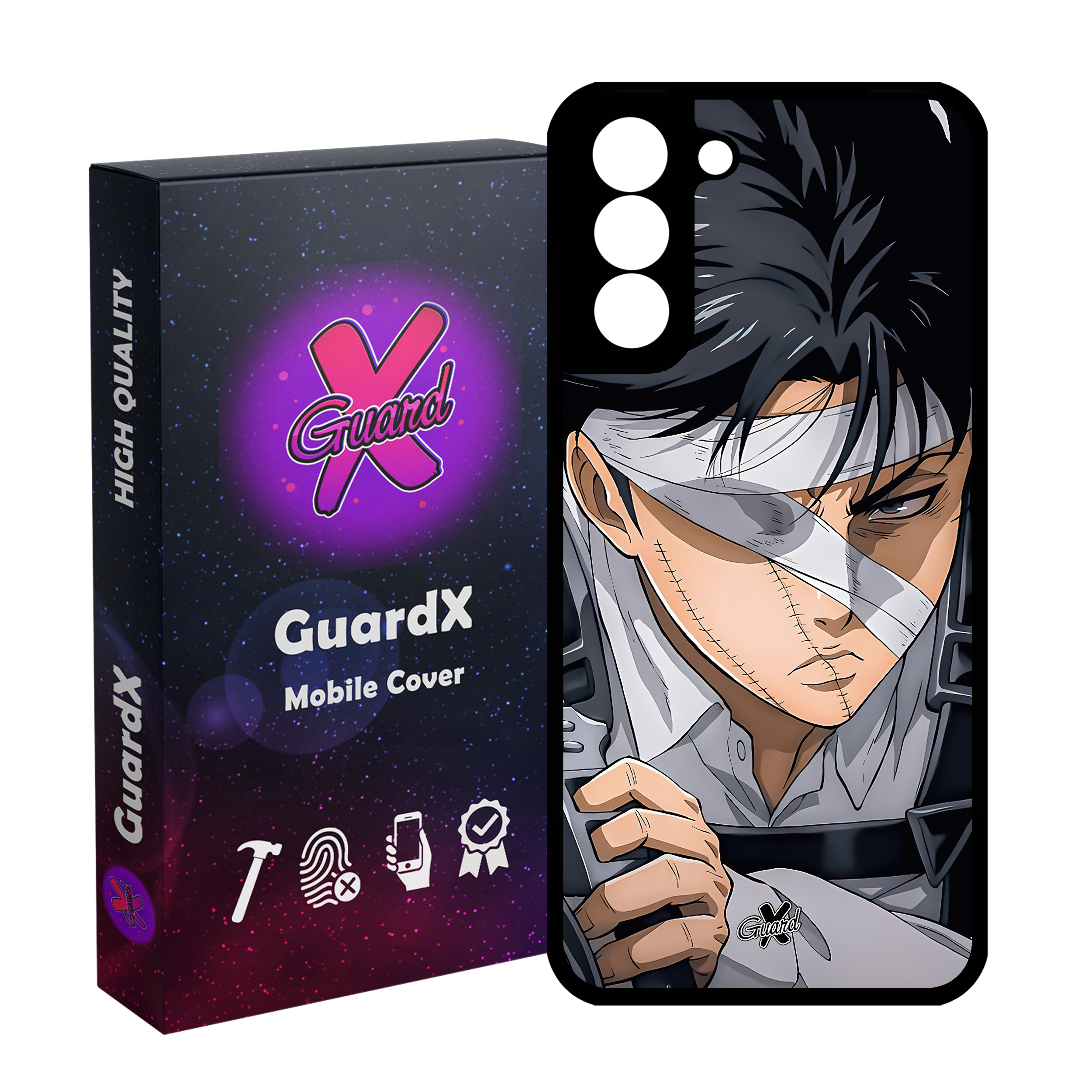 کاور گارد ایکس طرح لیوای انیمه مدل Glass10569 مناسب برای گوشی موبایل سامسونگ Galaxy S21