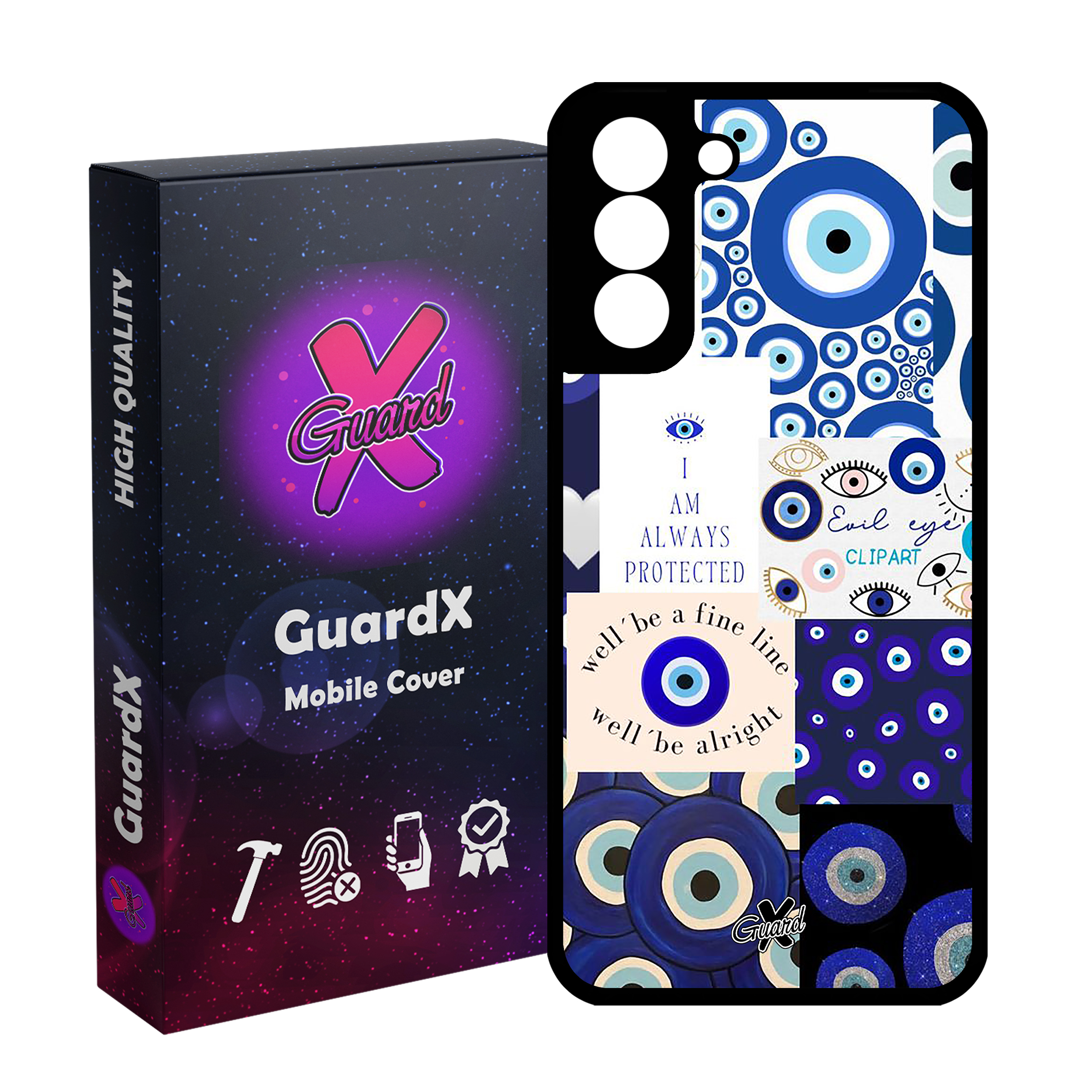 کاور گارد ایکس طرح چشم نظر مدل Glass10430 مناسب برای گوشی موبایل سامسونگ Galaxy S21