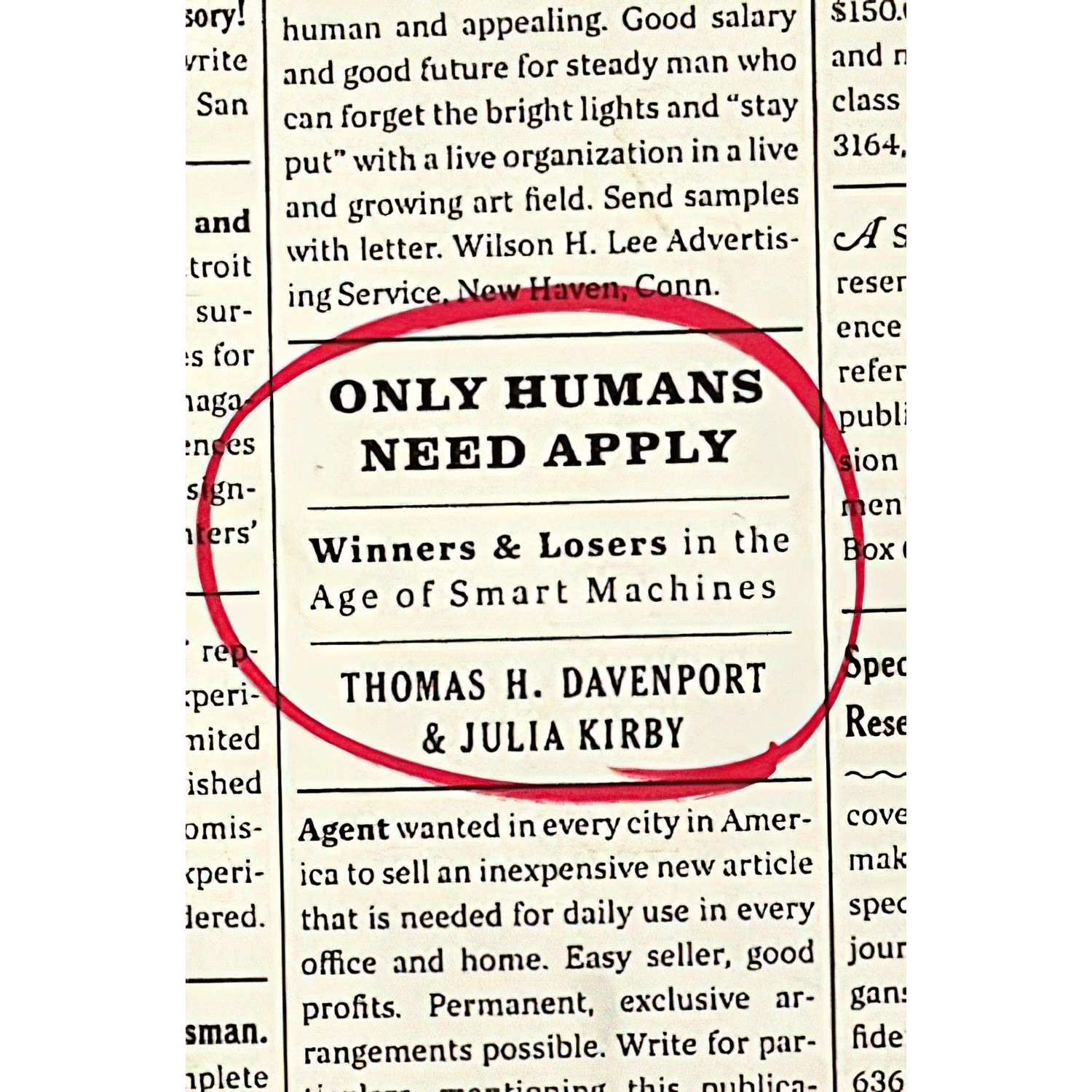 کتاب Only Humans Need Apply اثر Thomas H. Davenport and Julia Kirby انتشارات Harper Business