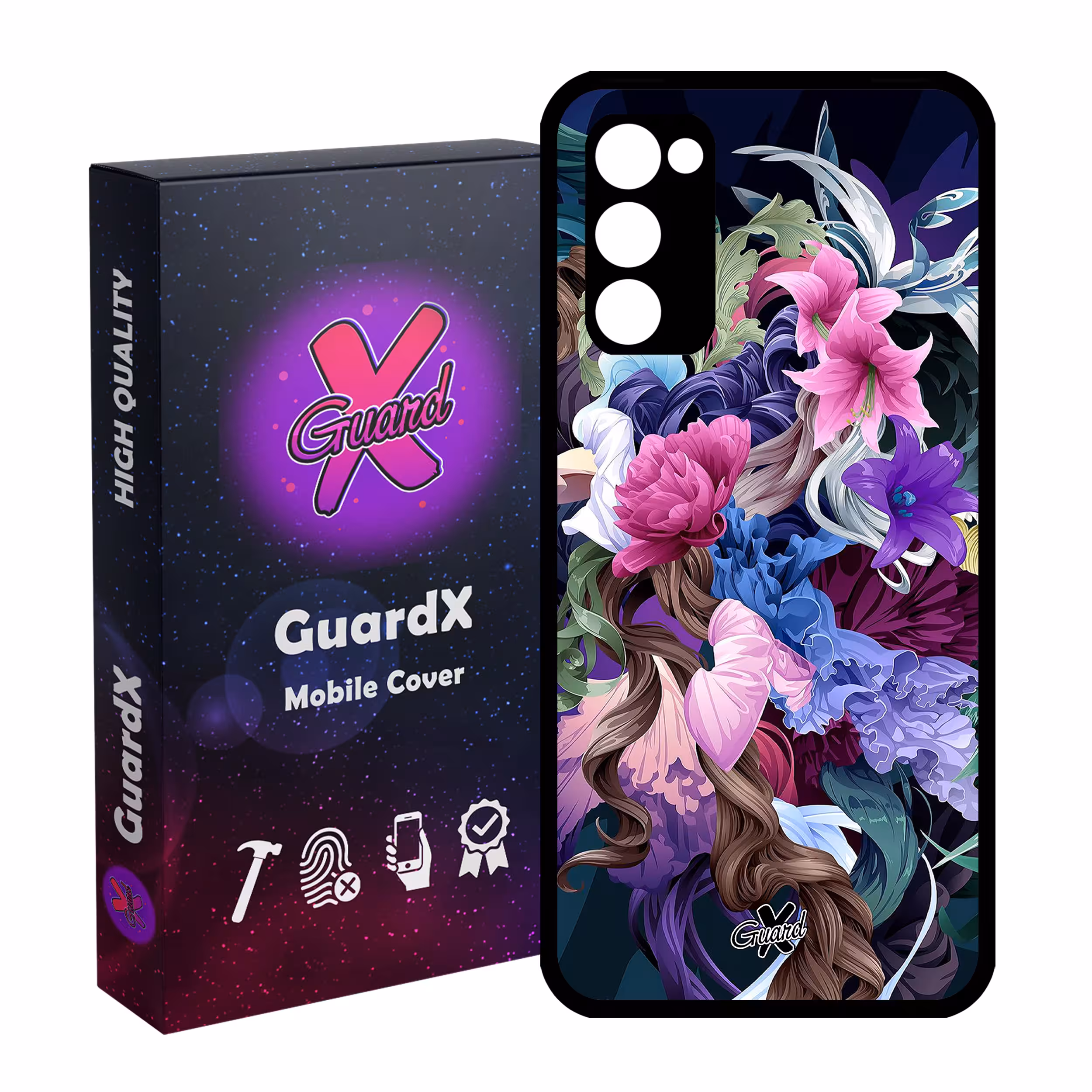 کاور گارد ایکس طرح Flower مدل Glass10172 مناسب برای گوشی موبایل سامسونگ Galaxy S20 FE