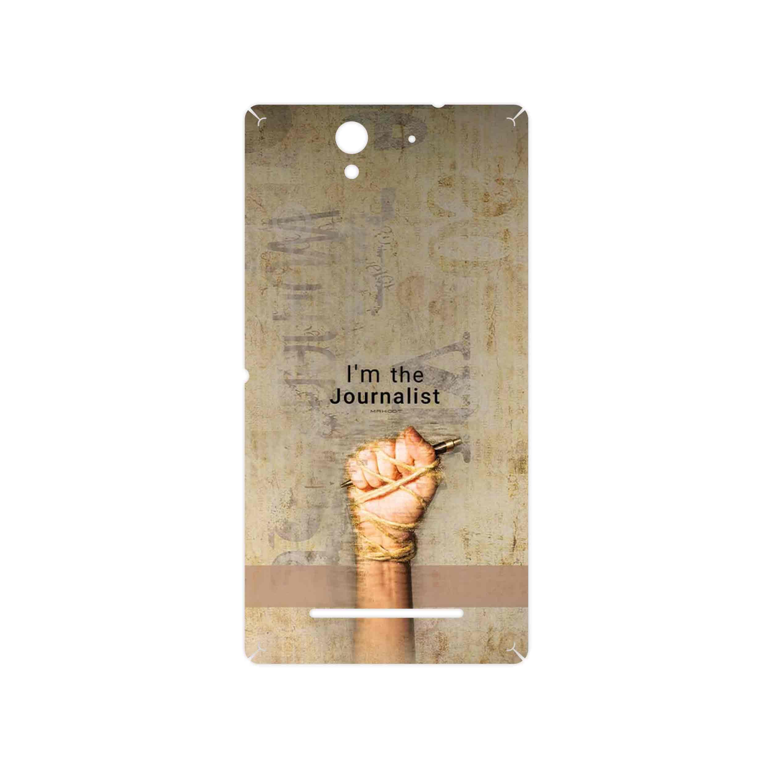 برچسب پوششی ماهوت مدل Journalist مناسب برای گوشی موبایل سونی Xperia C3 Dual