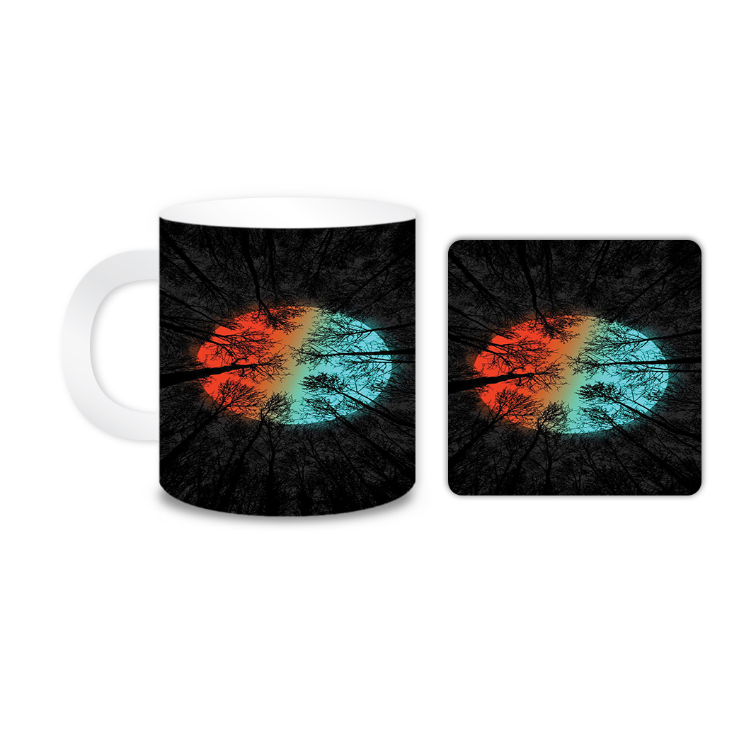 ماگ مدل شب کد 1713 به همراه زیر لیوانی