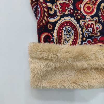 دستمال سر و گردن مدل اسکارف تو خز طرح بافت