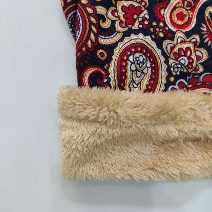 دستمال سر و گردن مدل اسکارف تو خز طرح بافت