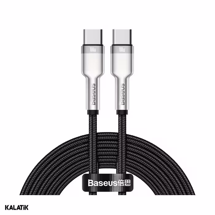کابل تبدیل USB Type-C به USB Type-C باسئوس مدل CATJK-D01/D02 به طول 2 متر