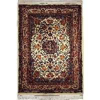 فرش دستبافت دو متری طرح گل سرخ بیجار کد 246