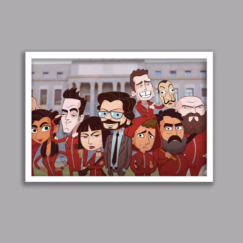تابلو مدل سریال خانه کاغذی Money Heist کد LA-G10646