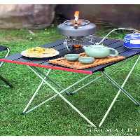 میز کمپ مشکی سیاه کمپینگ اردوگاه آلومینیومی تاشو و پیک نیک 56 4 41 X 45 سانتی متر GRİMALDİ
