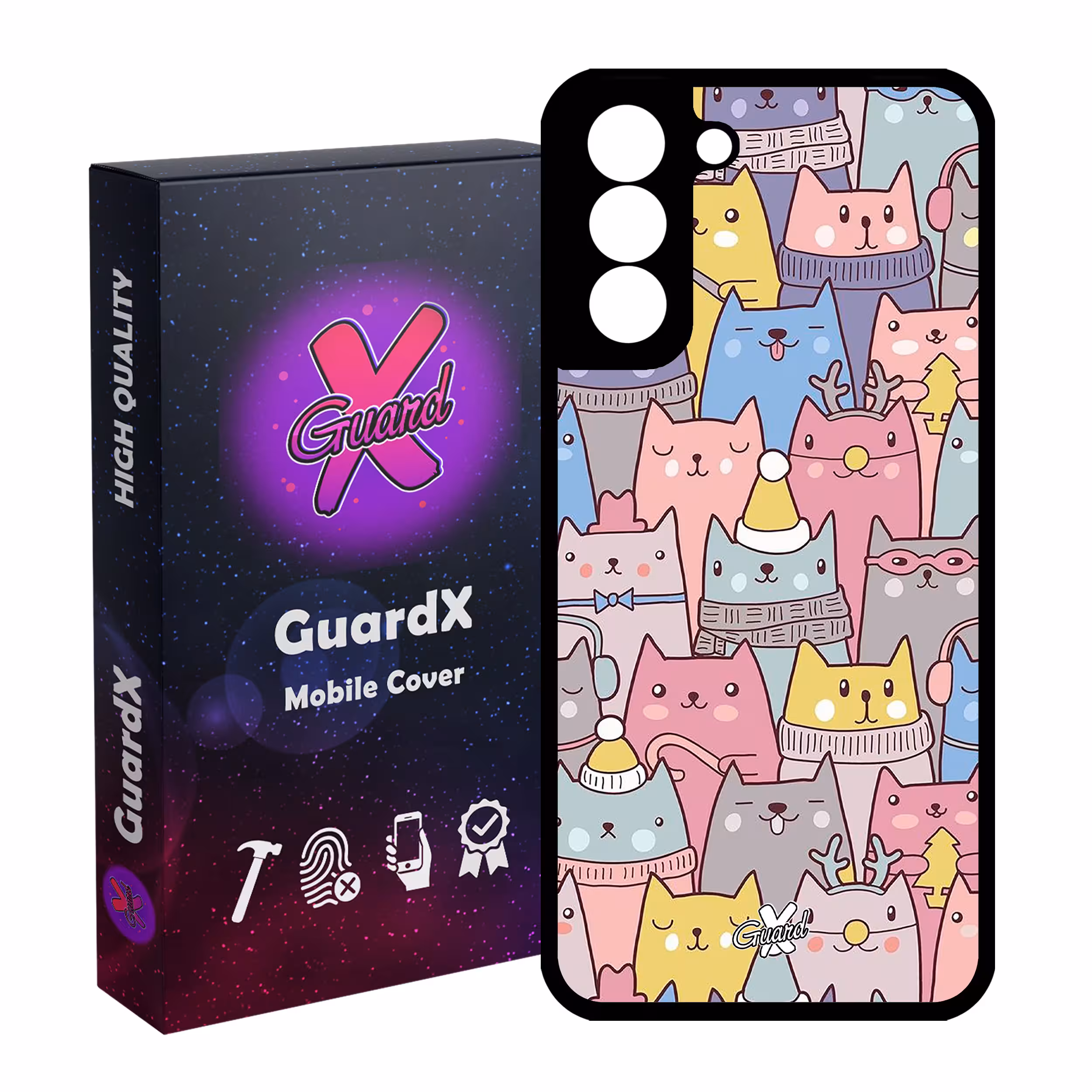 کاور گارد ایکس طرح Cat مدل Glass10074 مناسب برای گوشی موبایل سامسونگ Galaxy S21