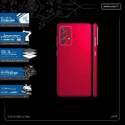 برچسب پوششی ماهوت مدل Matte-Warm-Red-FullSkin مناسب برای گوشی موبایل سامسونگ Galaxy A52 4G