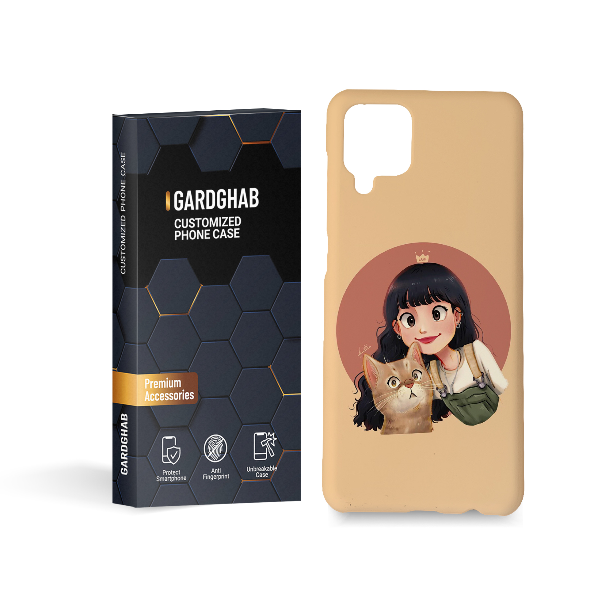 کاور گارد قاب مدل دخترانه مناسب برای گوشی موبایل سامسونگ Galaxy a12  