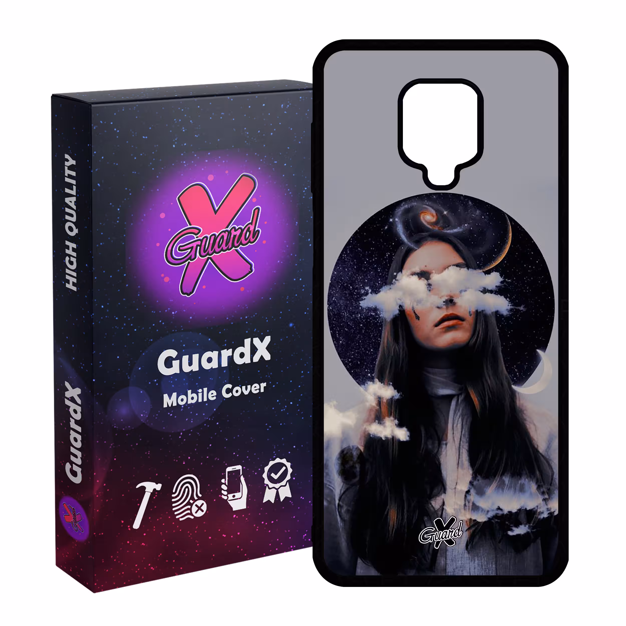 کاور گارد ایکس طرح Girl مدل Glass10011 مناسب برای گوشی موبایل شیائومی Redmi Note 9S / Note 9 Pro / Note 9 Pro Max