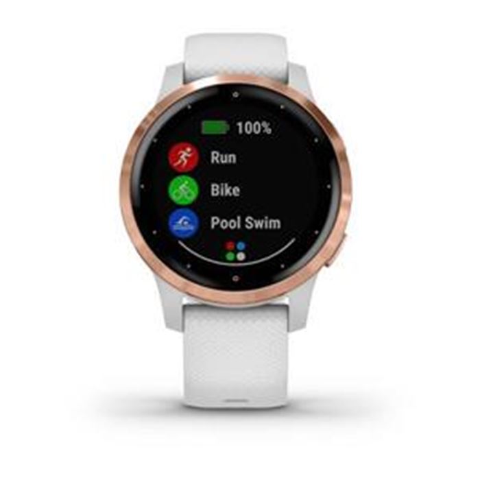 ساعت ورزشی گارمین مدل VivoActive 4S Rose Gold Stainless Steel Bezel with White Case