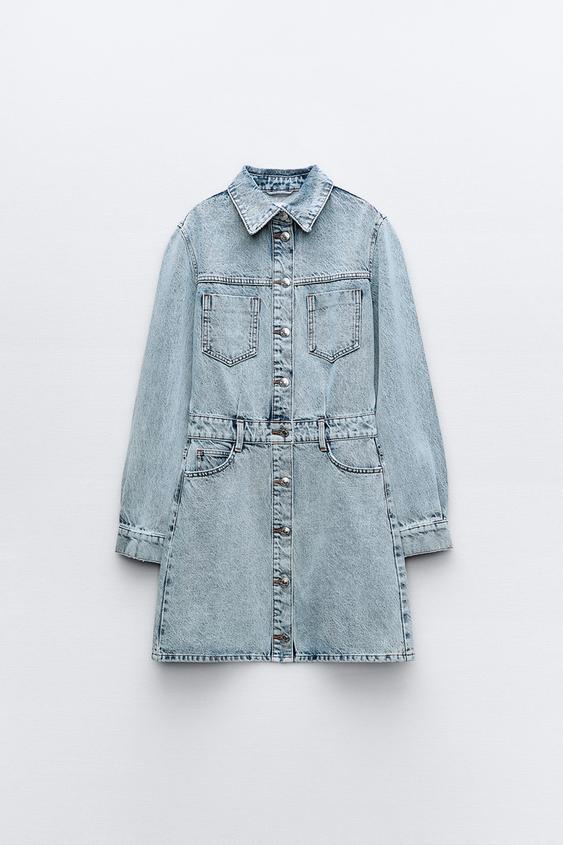 لباس جین زنانه زارا DENIM MINI DRESS | تهران زارا TehranZara