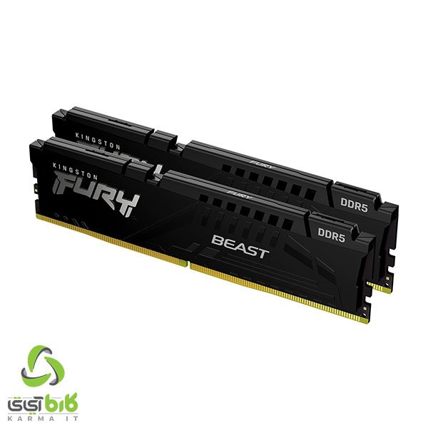 رم کینگستون مدل FURY BEAST DDR5 32GB (2x16GB) CL40 6000Mhz - فروشگاه کارما آی‌تی