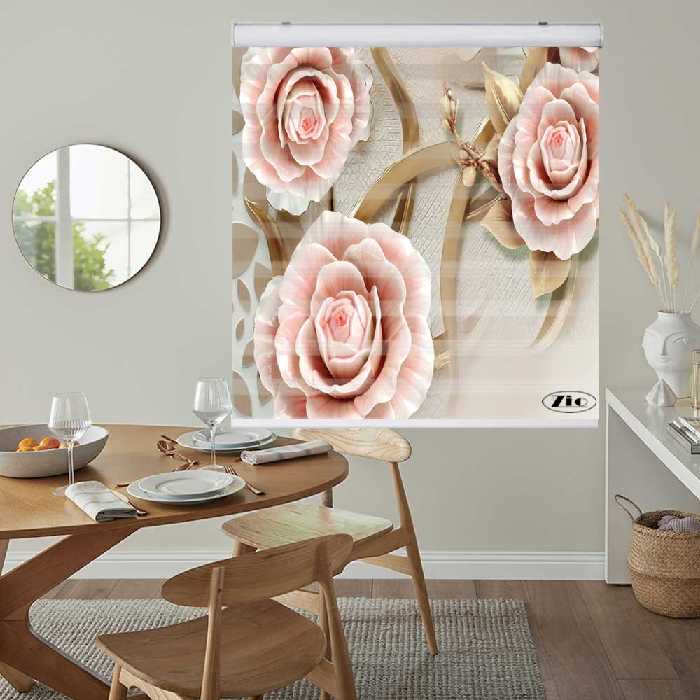 پرده زبرا زیو کد 3D1245 سایز 150x150 سانتی متر