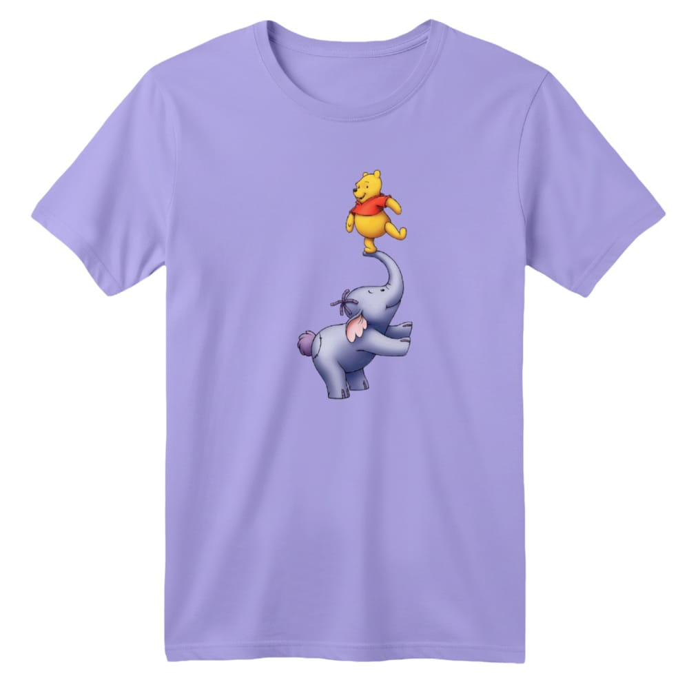 تی شرت آستین کوتاه بچگانه مدل پو کد 26 رنگ یاسی