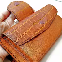 کیف پول کتی چرم طبیعی دست دوز (سفارشی) 
