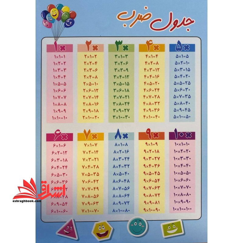 جدول ضرب/تمرین جدول - فروشگاه کتاب اشراق