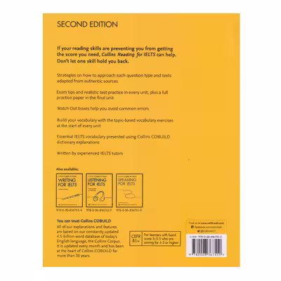 کتاب Collins English For Exam Reading For IELTS اثر Els Van Geyte And Rhona Snelling انتشارات الوندپویان
