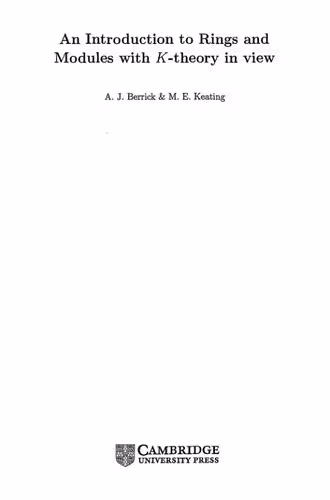 خرید و دانلود نسخه کامل کتاب An Introduction to Rings and Modules with K.-theory in view