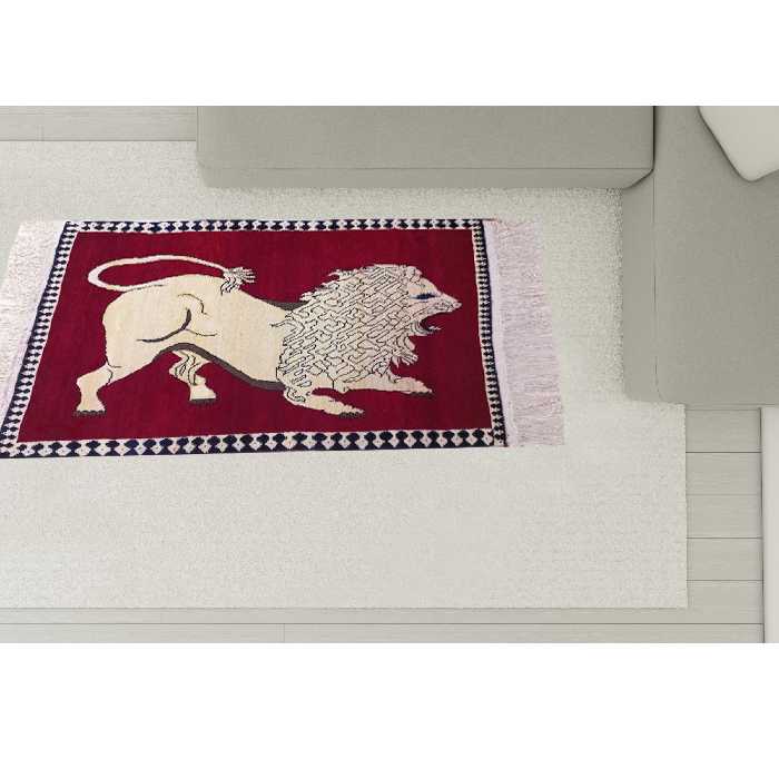 فرش دستبافت یک و دو دهم متری مدل شیر قشقایی کد 9589