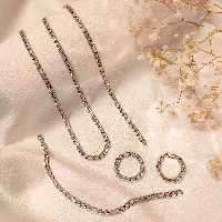 ست زنجیر فیگارو نقره ای