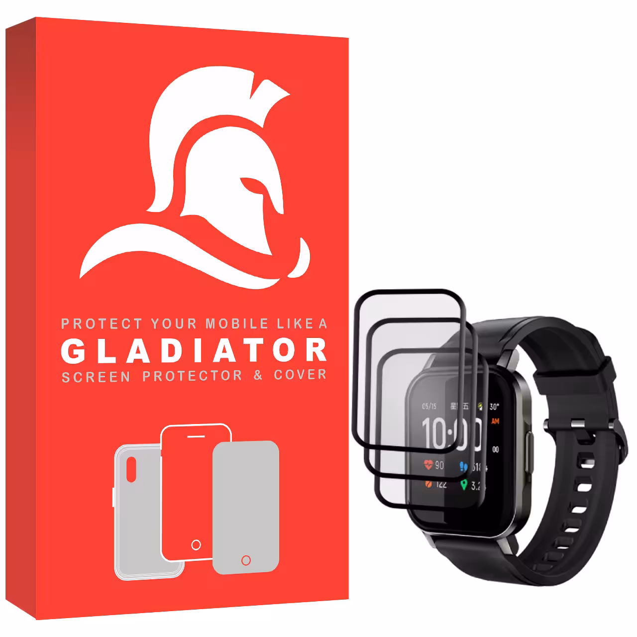محافظ صفحه نمایش گلادیاتور مدل GWP3000 مناسب برای ساعت هوشمند شیائومی Haylou LS02 بسته سه عددی
