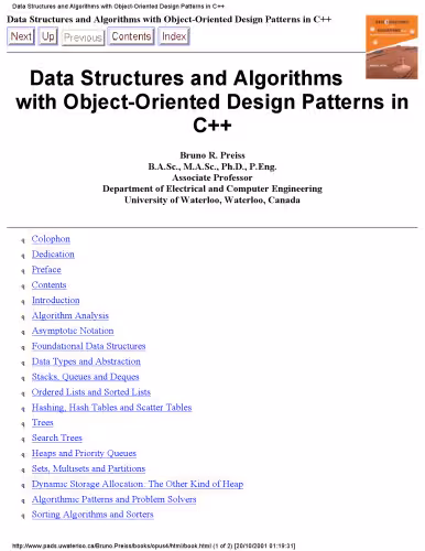 خرید و دانلود نسخه کامل کتاب Data Structures and Algorithms: With Object-Oriented Design Patterns in C