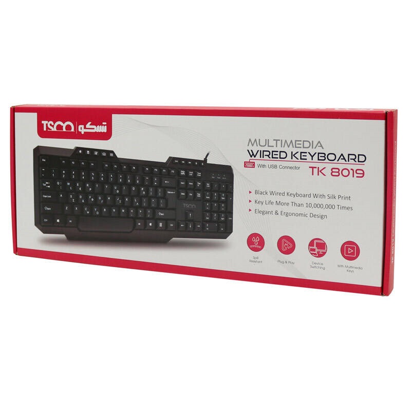 کیبورد باسیم تسکو TSCO TK 8019 Wired Keyboard
