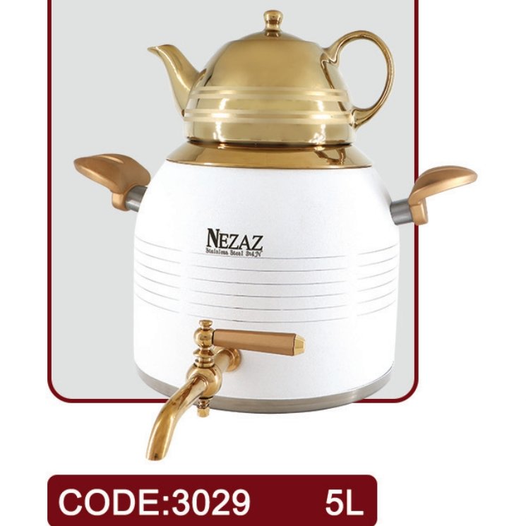 کتری قوری طرح ترک نزاز 5 لیتر کد 3029