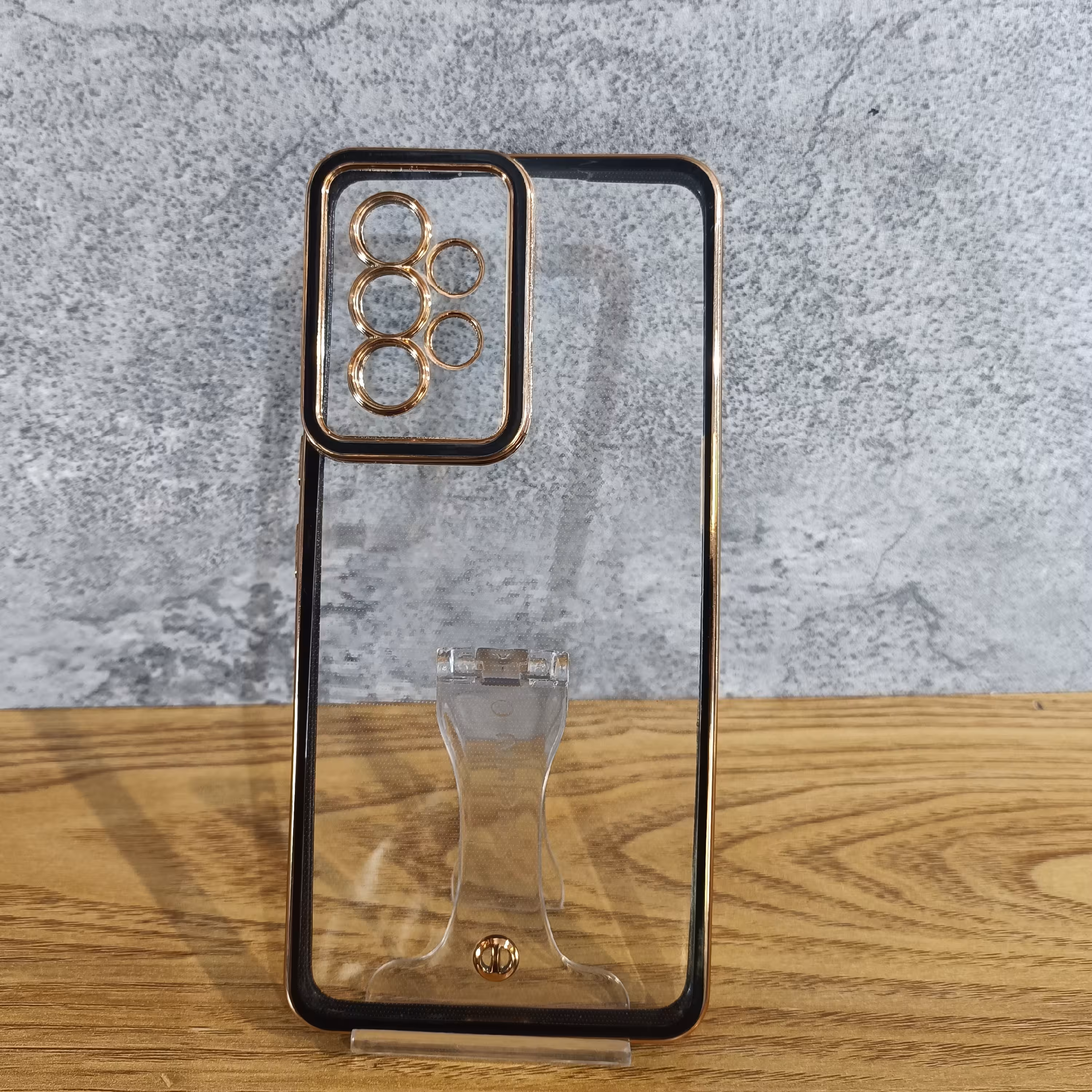 قاب گوشی A53 شفاف دور طلایی مشکی samsung A53