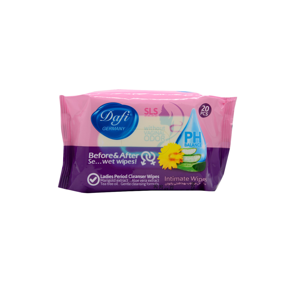 دستمال مرطوب بهداشتی بانوان دافی