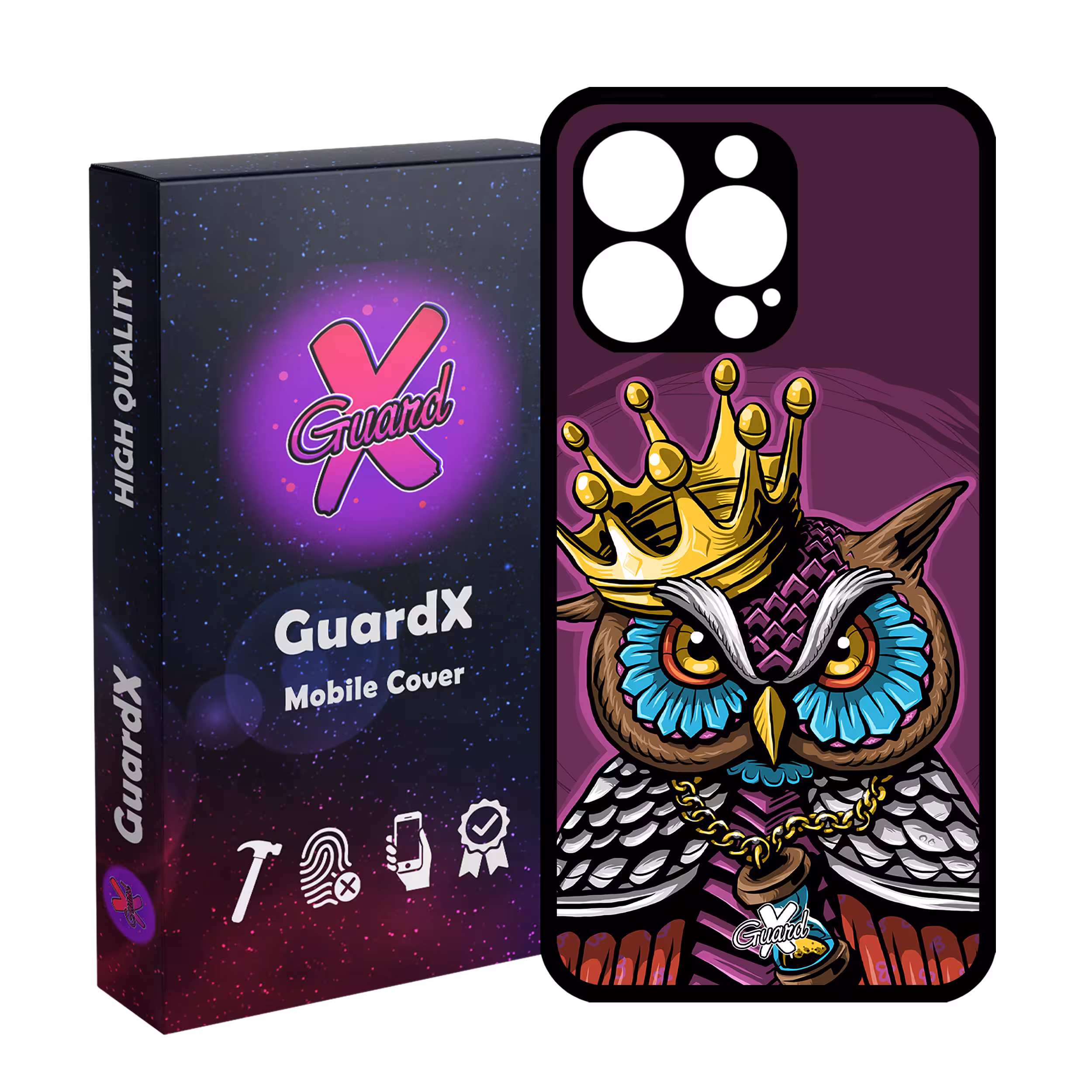 کاور گارد ایکس طرح Owl مدل Glass10081 مناسب برای گوشی موبایل اپل iPhone 13 Pro